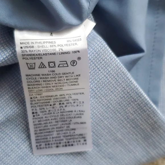 Banana Republic chambray fitted pencil skirt, 30", blue - Picture 11 of 11